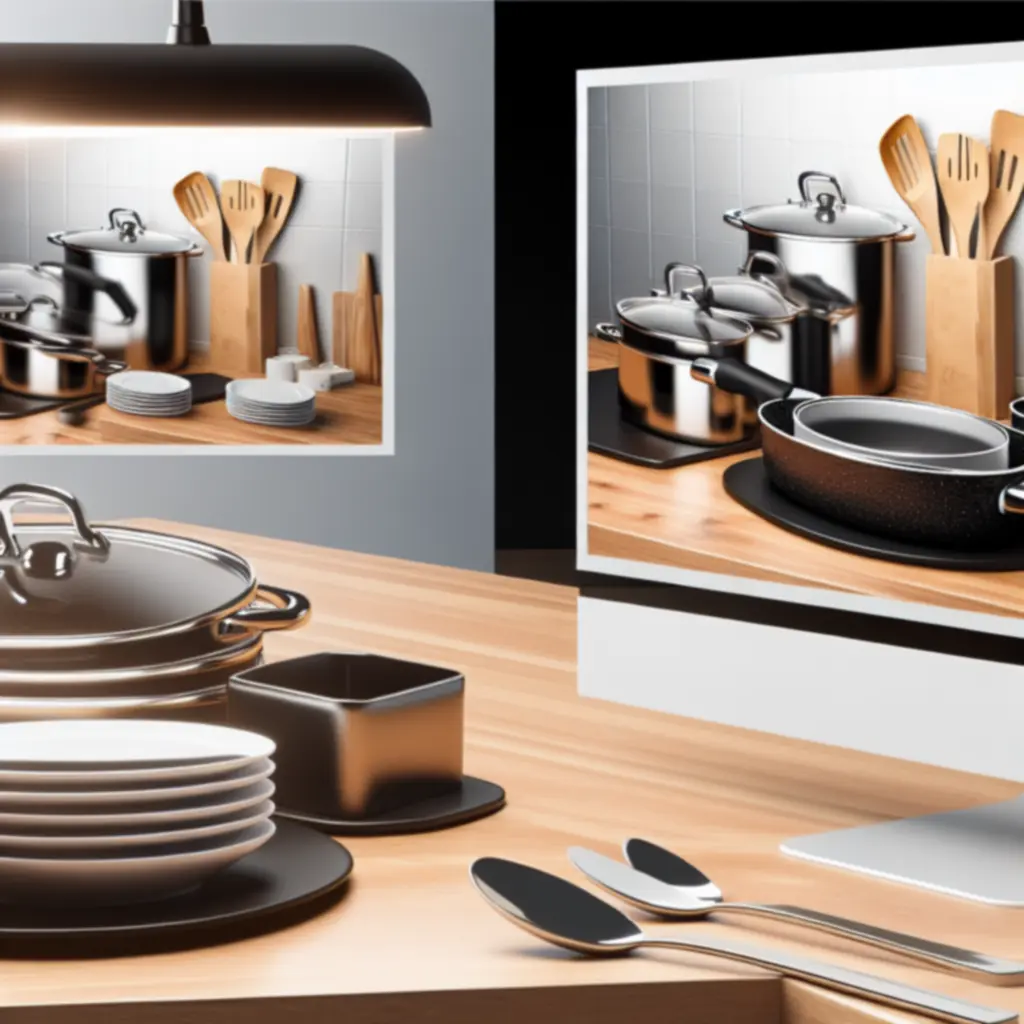 Zestaw polecanych produktów kuchennych Kitchenkitx ułożonych na blacie