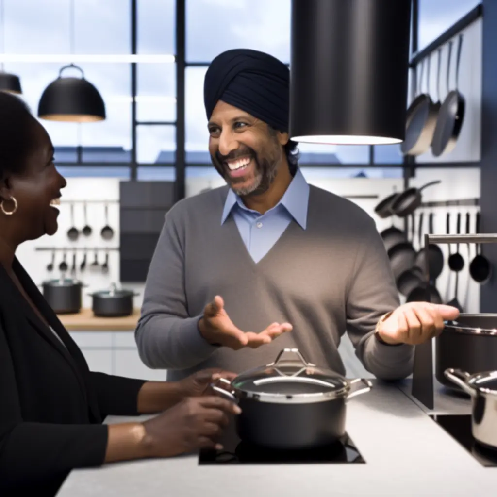 Ekspert Kitchenkitx doradzający klientom w doborze rozwiązań kuchennych