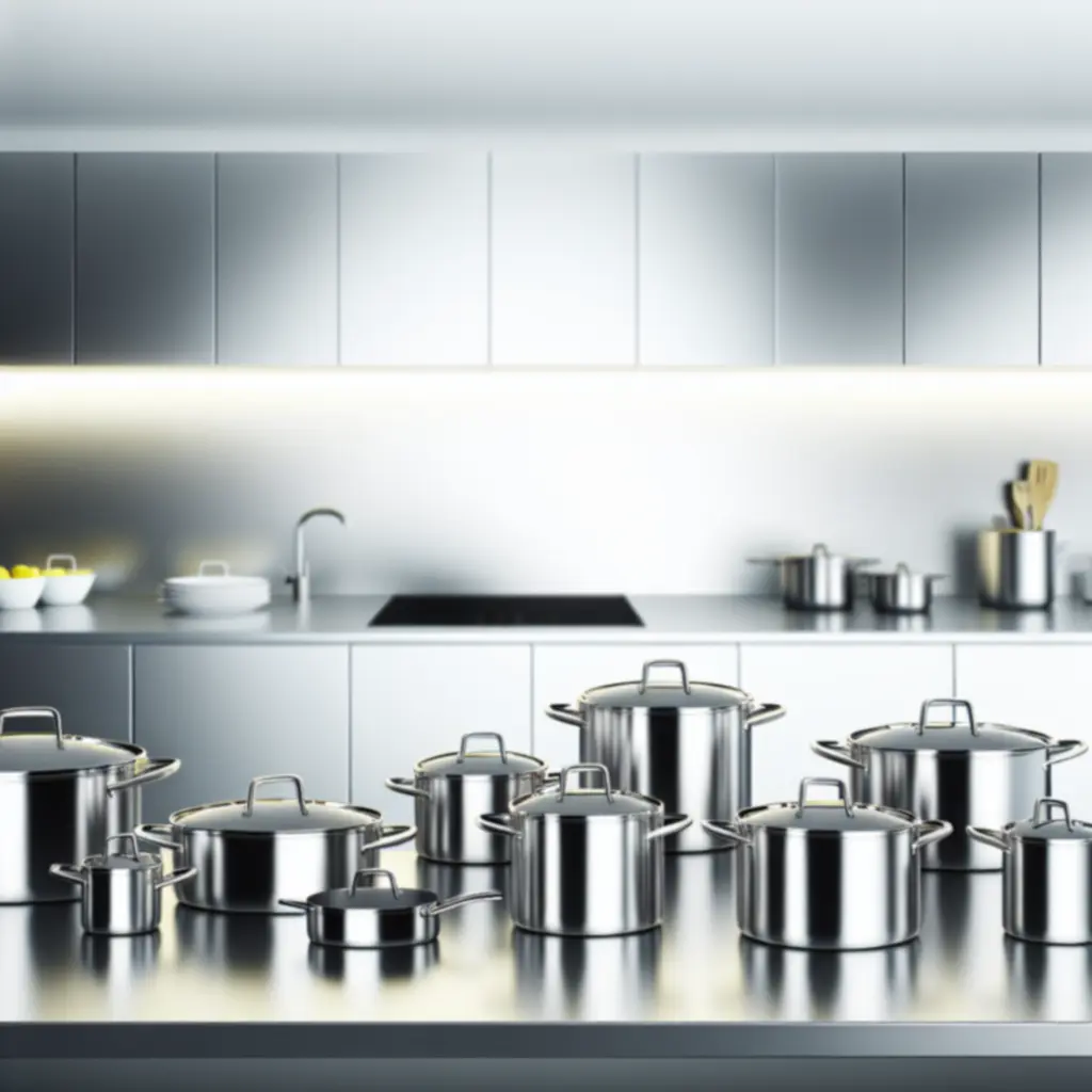 Kompleksowe zestawy garnków Kitchenkitx wyeksponowane w nowoczesnej kuchni