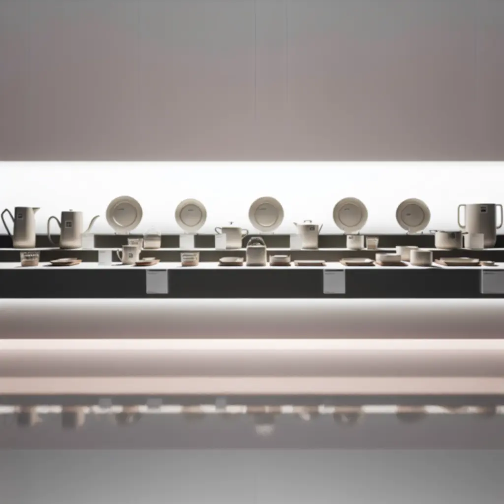 Wyeksponowane kolekcje zastawy stołowej znanych marek