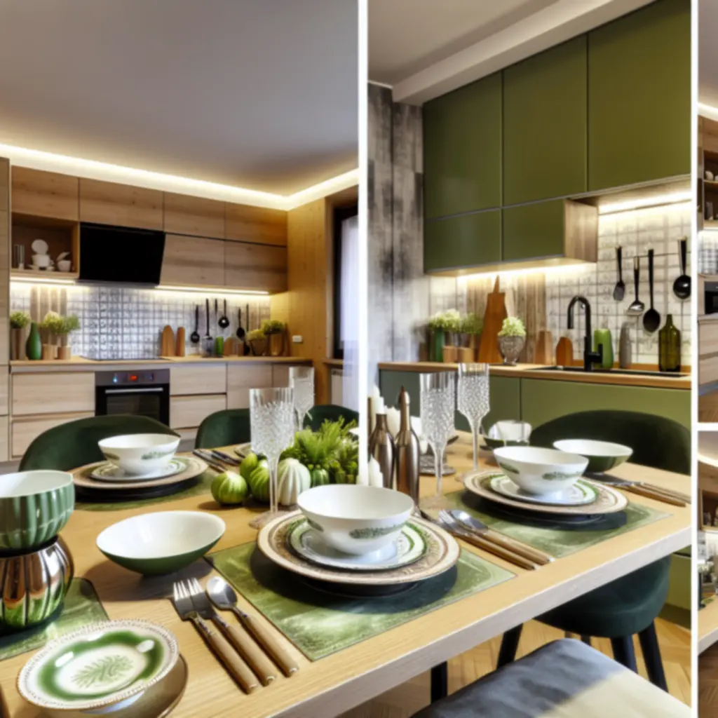 Elegancka zastawa stołowa Kitchenkitx na nowoczesnym stole